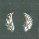 Sterling Silver & Gold Puffed Shell Earrings