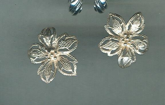Sterling Silver Flower Earrings