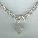 James Avery Style Classic Cable Necklace w/Toggle & Silver Heart Pendant