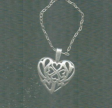 Sterling Silver Chain w/Heart Pendant