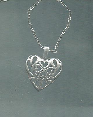 Sterling Silver Chain w/Heart Pendant