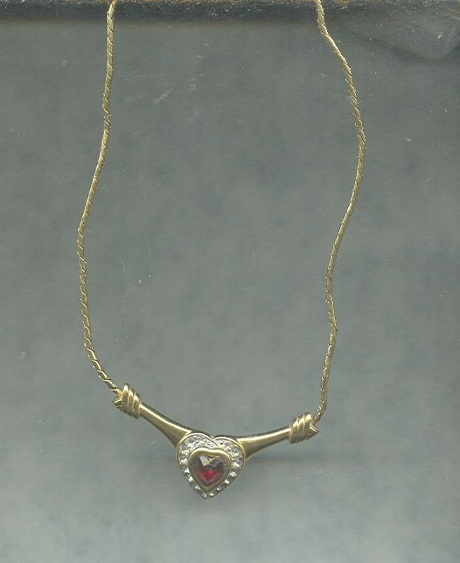 Vintage Monet Heart Necklace.
