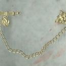 Vintage ART Chatelaine Bar Pin & Chain