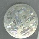 Sterling Silver & Shell Disc Pin