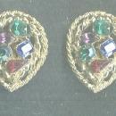 Large Colored Stone M. Jent Earrings