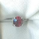 Sterling Silver Ring w/ Large Ruby Red Stone