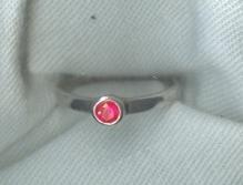 Sterling Silver Ring w/ Bright Pink Stone