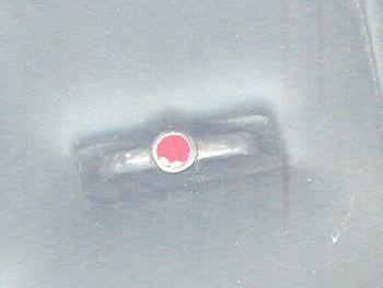 Sterling Silver Ring w/ Bright Pink Stone