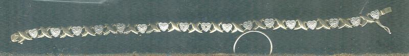 Silver Marcasite Hearts & Gold