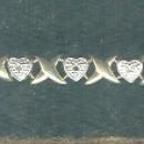Silver Marcasite Hearts & Gold