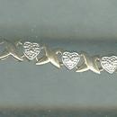 Silver Marcasite Hearts & Gold
