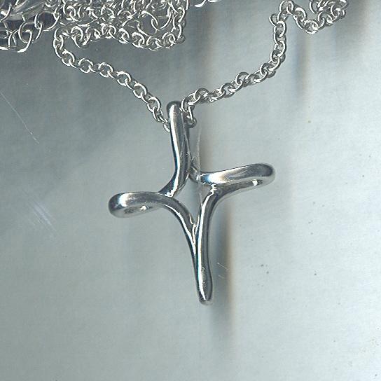 Cookie Lee Silver Necklace & Cross Pendant