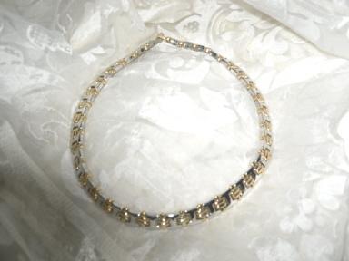 Silver & Gold Wide Link Necklace
