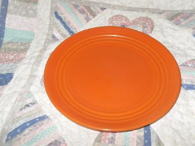 Vintage Bauer Pottery Ringware Red Dinner Plate