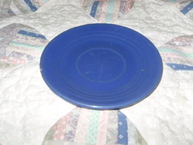 Vintage Bauer Pottery Ringware Saucer Cobalt Blue
