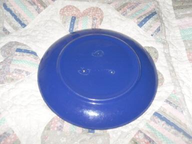 Vintage Bauer Pottery Ringware Saucer Cobalt Blue