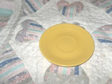 Vintage Bauer Pottery Ringware Saucer Yellow
