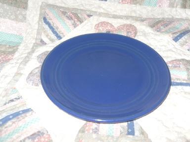 Vintage Bauer Pottery Ringware Dinner Plate Cobalt Blue