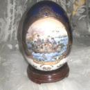 Decorative Porcelain Egg w/Wood Stand