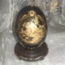Decorative Porcelain Egg w/Wood Stand