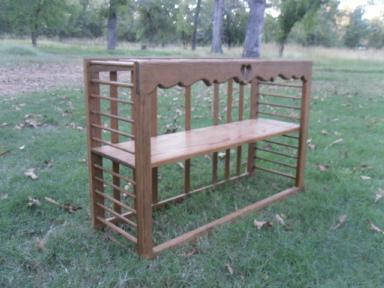 Oak Kitchen Shelf & Plate Holder