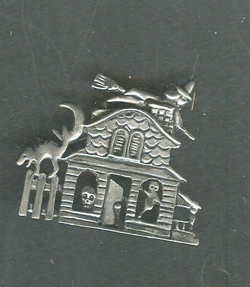 Haunted House Halloween Pin