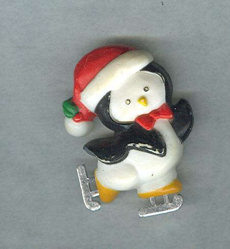 Vintage Hallmark Cards Penquin Christmas Lapel Pin