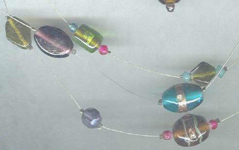 Murano Glass Bead Necklace & Earrings