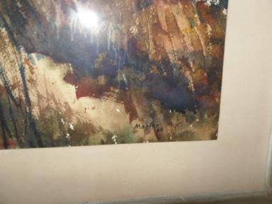 Original Watercolor Painting Signed Maples 66