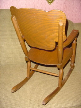 Antique Child's Oak Rocking Chair