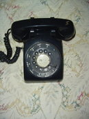 Vintage Black Rotary Dial Desk Telephone