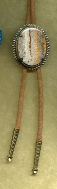 Vintage Agate Bolo Tie