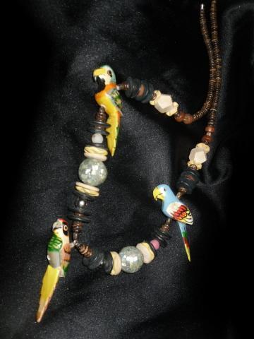 Parrot Bird Bead Necklace #Statement Necklace