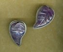 Vintage Hand Crafted Silver & Purple Agate Earrings