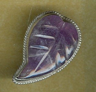 Vintage Hand Crafted Silver & Purple Agate Earrings