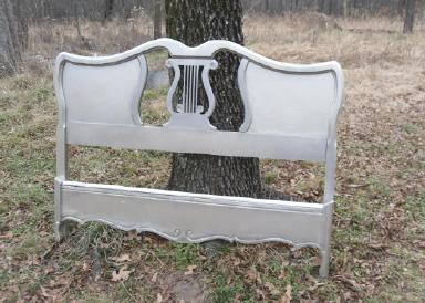 Vintage Lyre Back Headboard **Full Size Bed**
