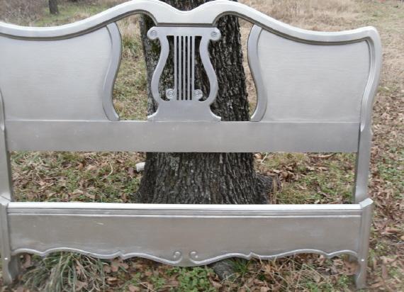 Vintage Lyre Back Headboard **Full Size Bed**