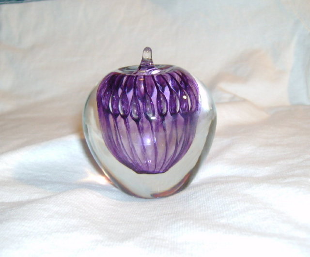 Hand Made Crystal Paperweight with Controlled Bubbles
