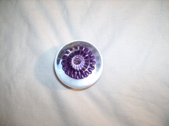 Hand Made Crystal Paperweight with Controlled Bubbles