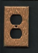 Set of 3 Copper Light Switch Cover & Plug Covers