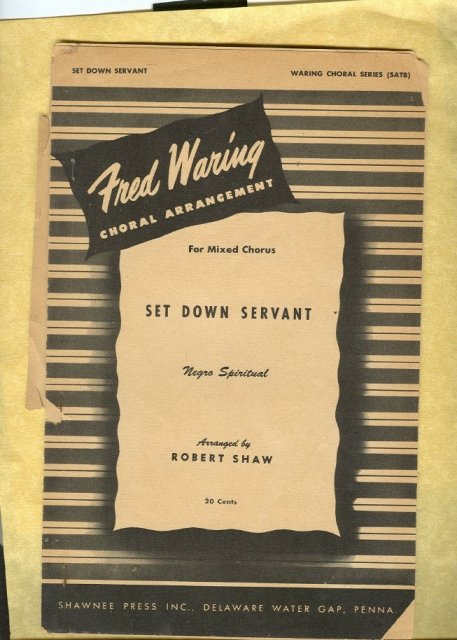 Negro Spiritual Sheet Music