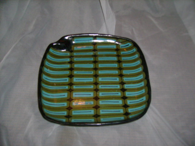 Ialian Pottery Ashtray Numbered
