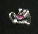 Stylized Sterling Silver Pin