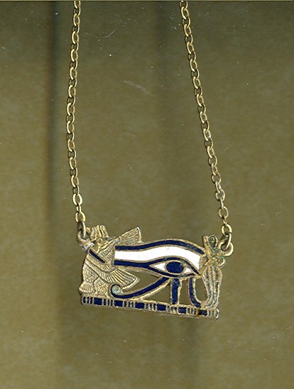 Egyptian Motif Enamel Necklace