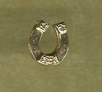 14 kt Gold & Diamond Horse Shoe Tie Tac