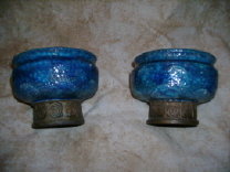 Vintage Bitossi Italian Pottery Candleholders