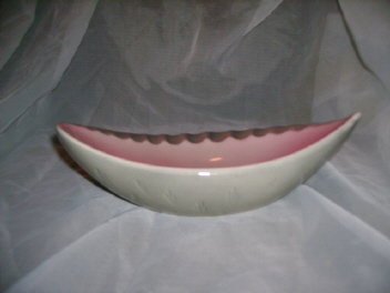 Retro Pink and Gray Pottery Ashtray