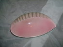 Retro Pink and Gray Pottery Ashtray