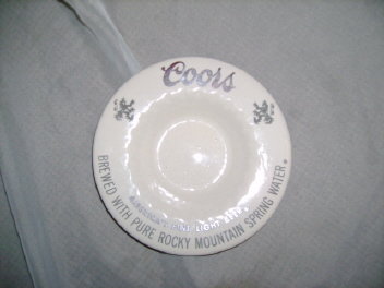 Silver Coors Advertising Ashtray