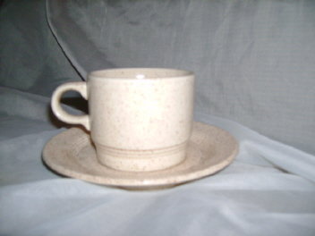 Homer Laughlin USA Dinnerware J-83 Cup & Saucer Pair